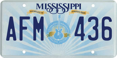 MS license plate AFM436