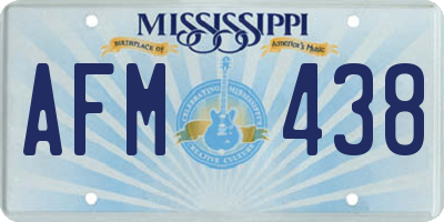 MS license plate AFM438
