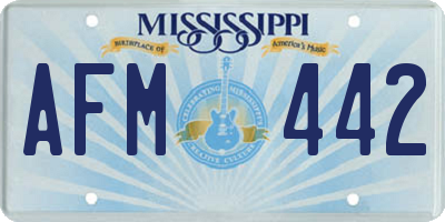 MS license plate AFM442
