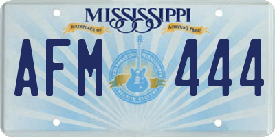 MS license plate AFM444