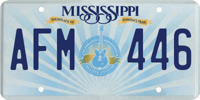 MS license plate AFM446