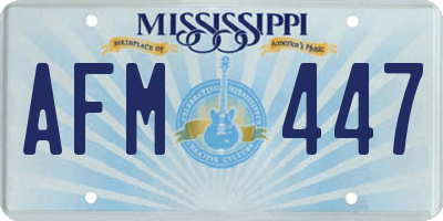 MS license plate AFM447