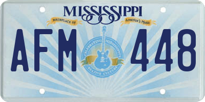 MS license plate AFM448