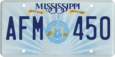MS license plate AFM450