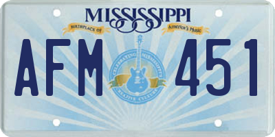 MS license plate AFM451