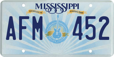 MS license plate AFM452