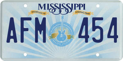 MS license plate AFM454