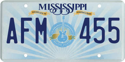 MS license plate AFM455