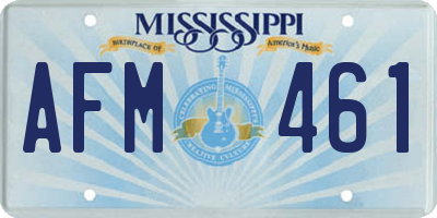 MS license plate AFM461