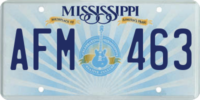 MS license plate AFM463