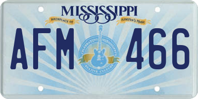 MS license plate AFM466