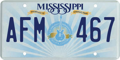 MS license plate AFM467