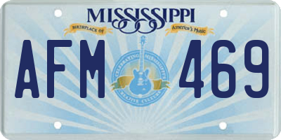 MS license plate AFM469