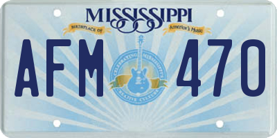 MS license plate AFM470