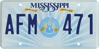 MS license plate AFM471