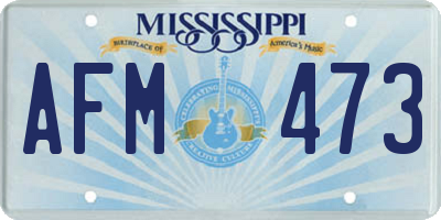 MS license plate AFM473