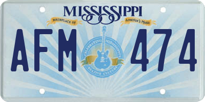 MS license plate AFM474