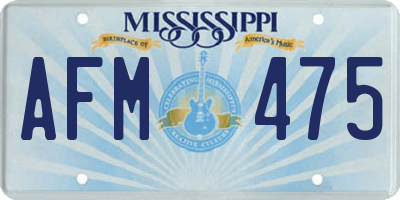MS license plate AFM475