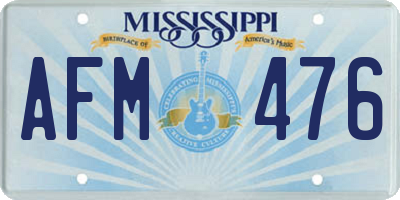 MS license plate AFM476