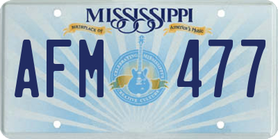 MS license plate AFM477