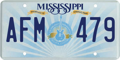 MS license plate AFM479