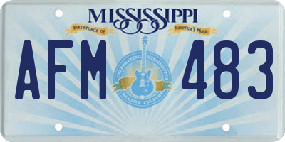 MS license plate AFM483