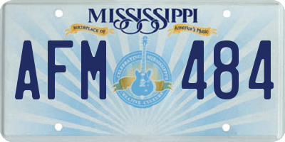 MS license plate AFM484