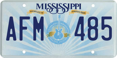 MS license plate AFM485