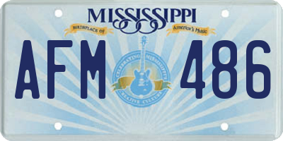 MS license plate AFM486