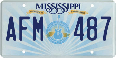 MS license plate AFM487