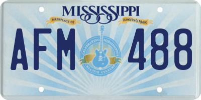 MS license plate AFM488