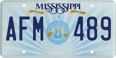 MS license plate AFM489