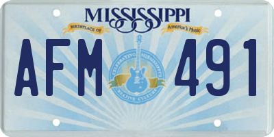 MS license plate AFM491