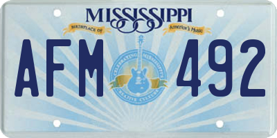 MS license plate AFM492