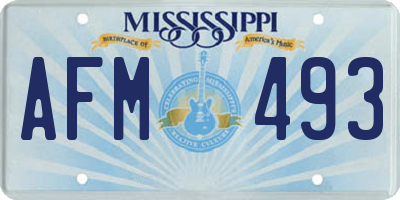 MS license plate AFM493