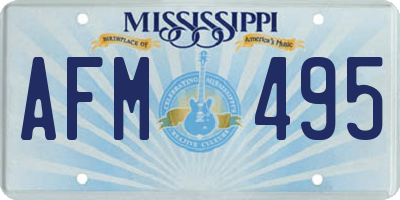 MS license plate AFM495