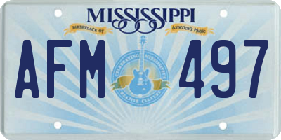 MS license plate AFM497