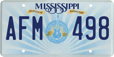 MS license plate AFM498