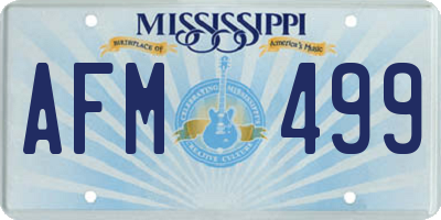 MS license plate AFM499