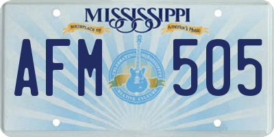 MS license plate AFM505