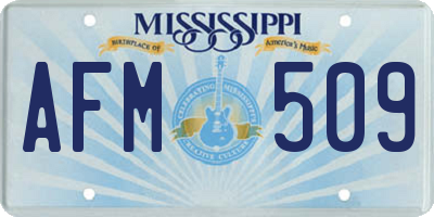 MS license plate AFM509