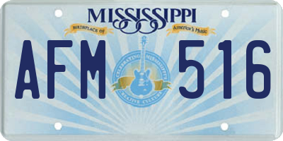 MS license plate AFM516