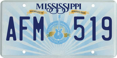 MS license plate AFM519