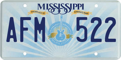 MS license plate AFM522