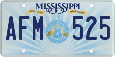 MS license plate AFM525