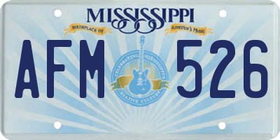 MS license plate AFM526