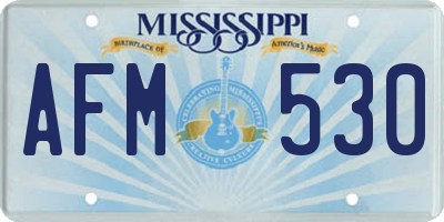 MS license plate AFM530
