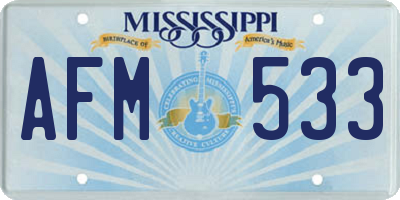 MS license plate AFM533