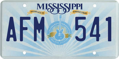 MS license plate AFM541