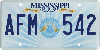 MS license plate AFM542